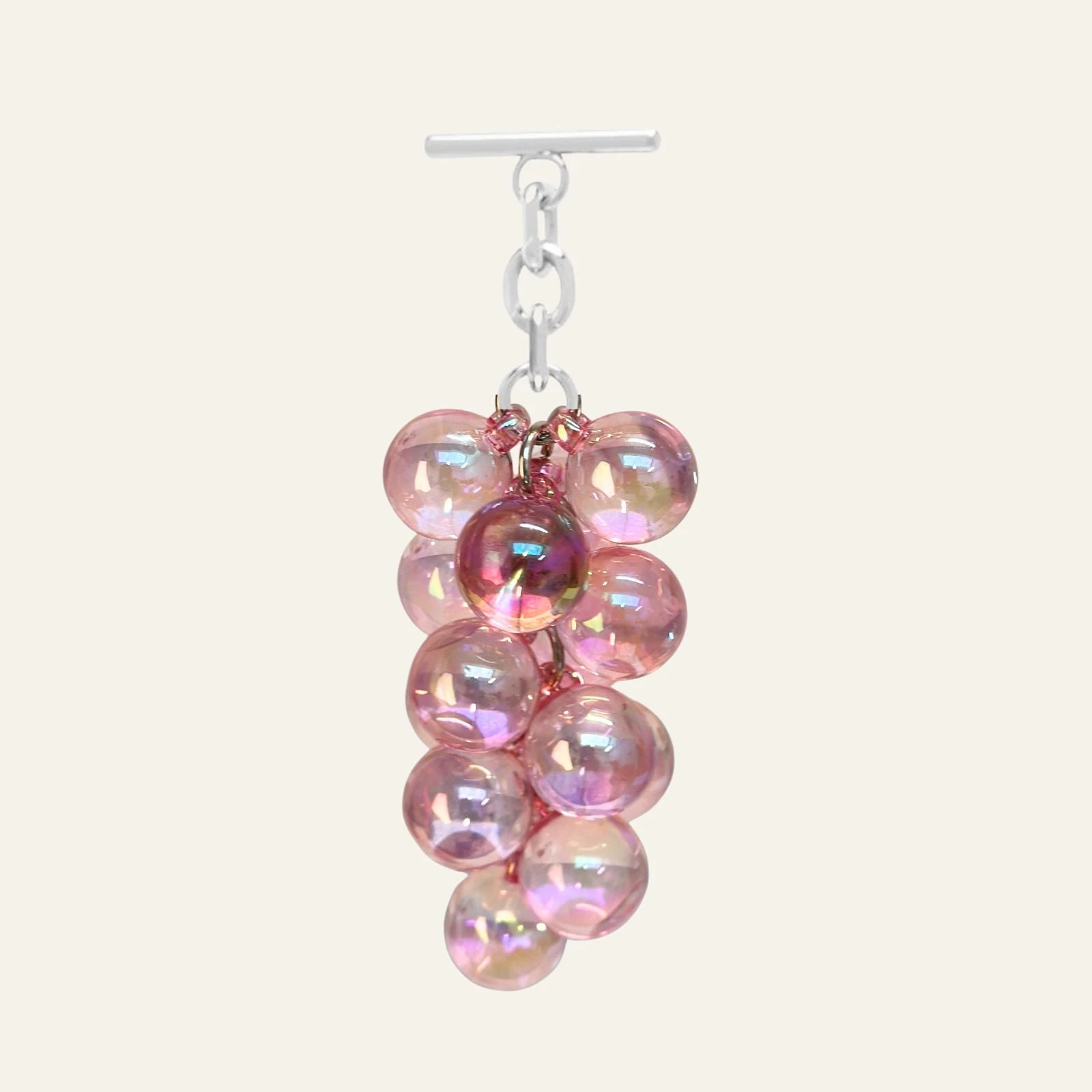 Droplet Tassel | Pink with Silver hardware