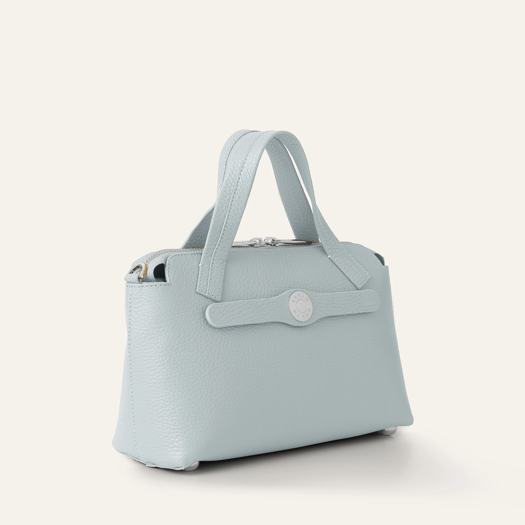 Mini J | Grey with Silver hardware