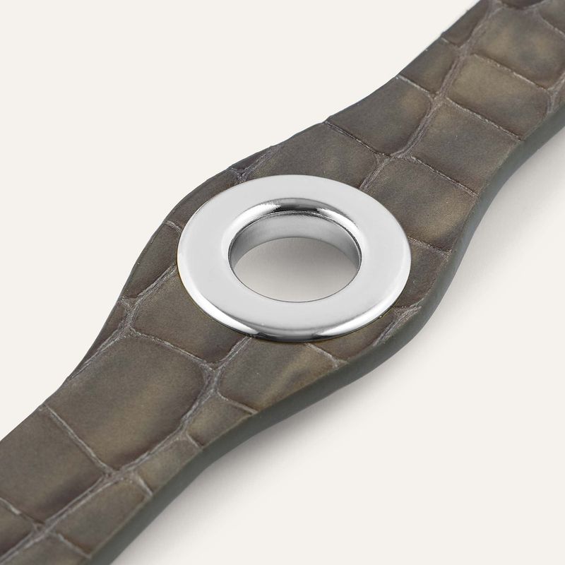 Deco Mini | Flint Patent with Silver hardware