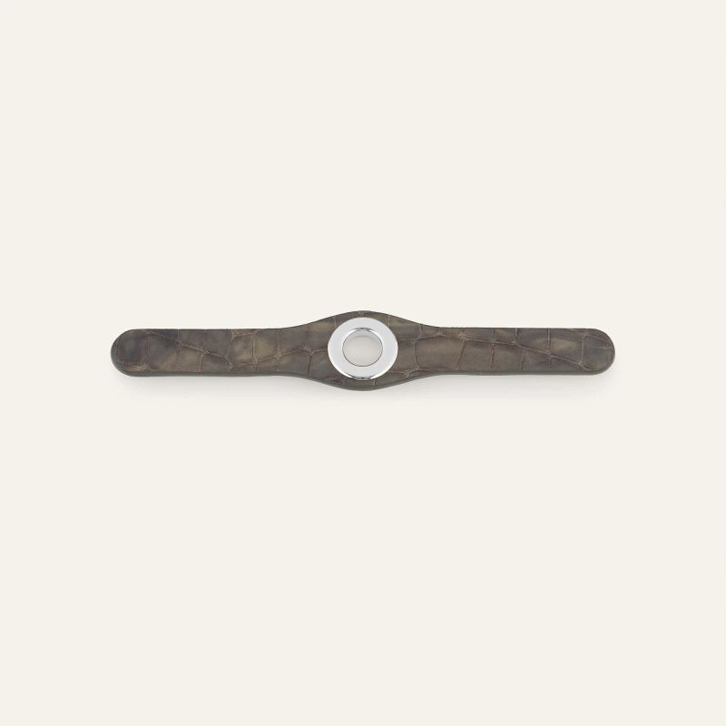 Deco Mini | Flint Patent with Silver hardware