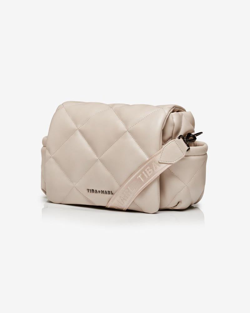 SAMPLE SALE - Nova Eco Compact Changing Bag Oyster Quilted Faux Leather