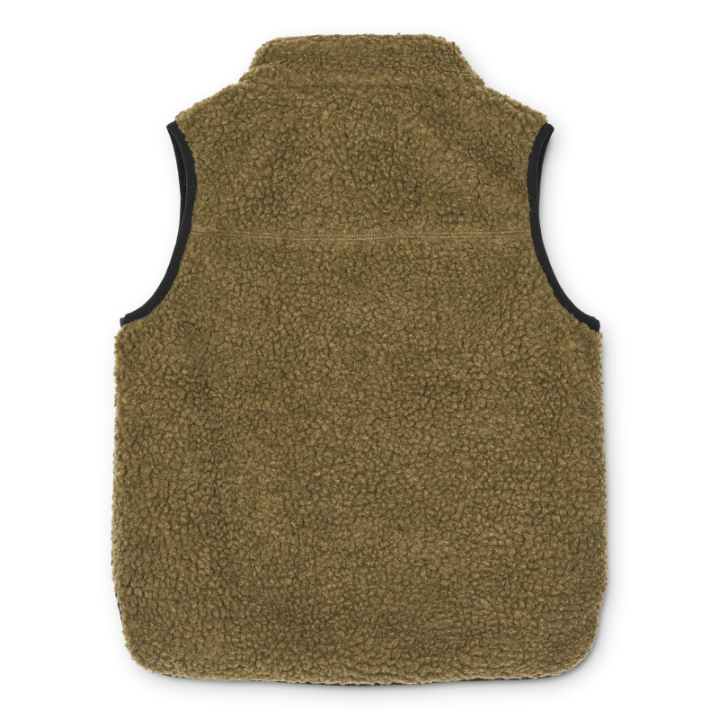 Vada Teddy Gilet Vest (Khaki/Black Mix) - 5 Years