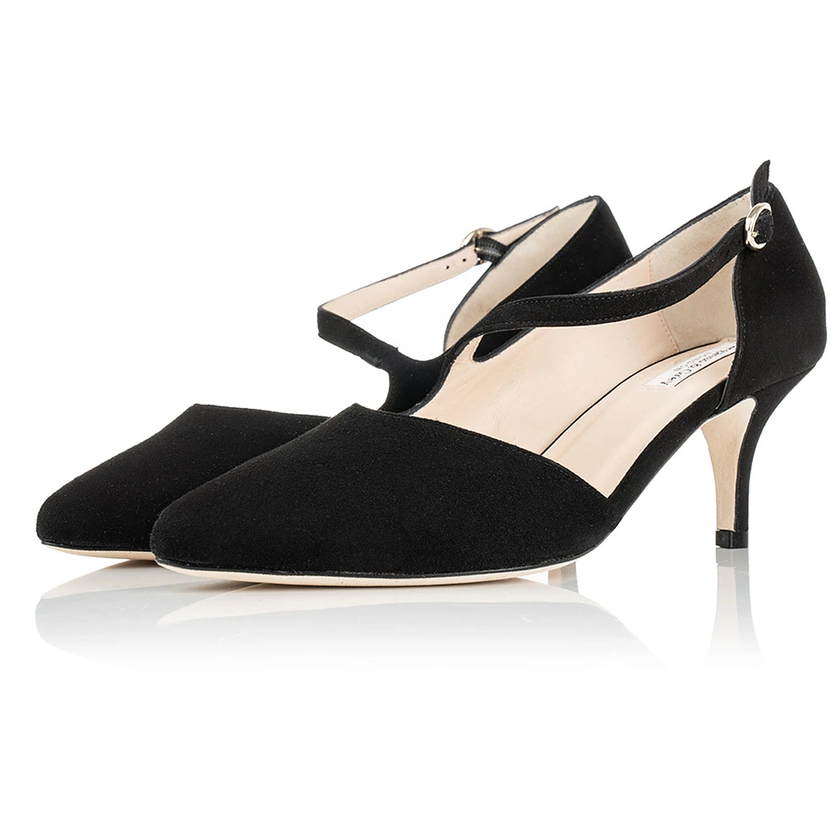 Penelope Wide Fit Shoes - Black Suede