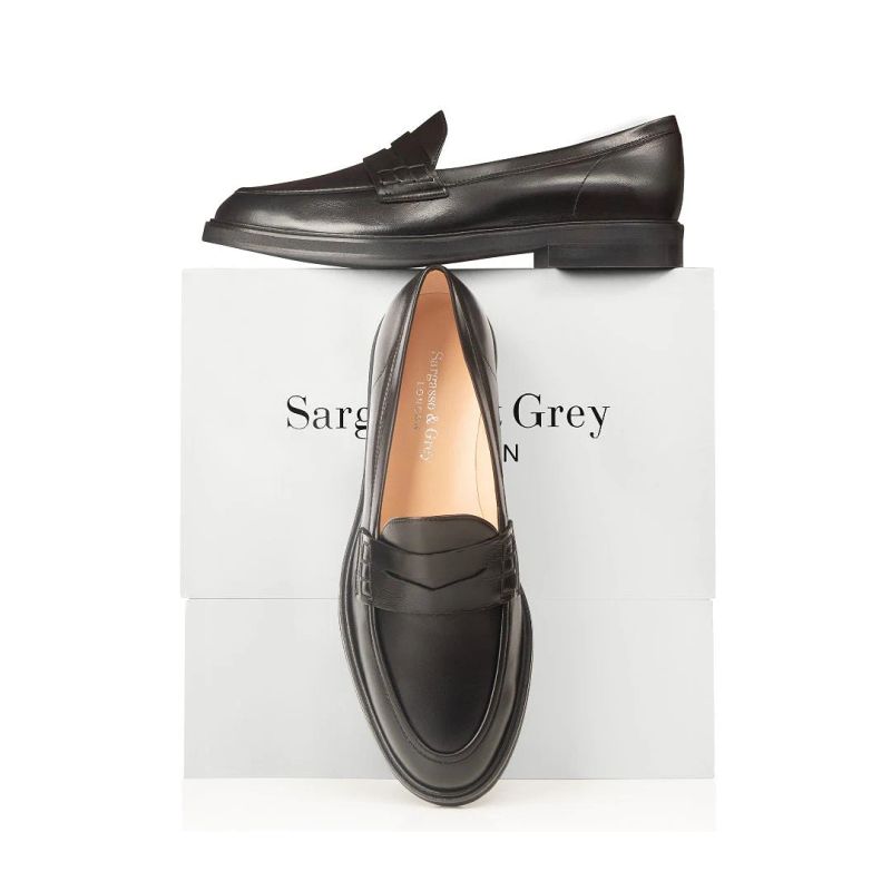 Wide Fit Loafers  - Black Leather - UK 7 / EU 40 / Black