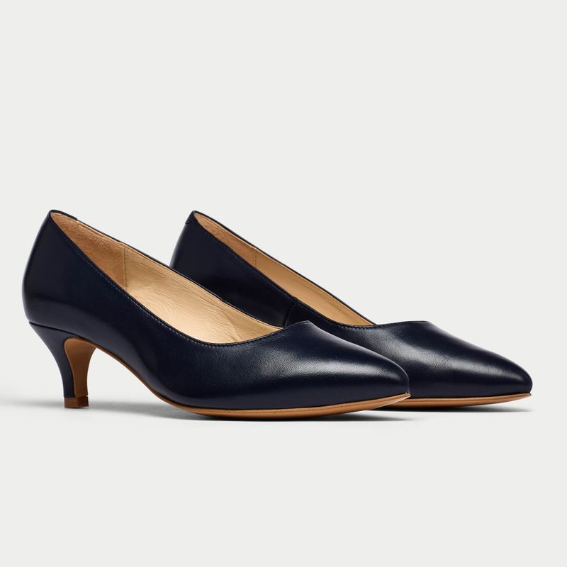 Ava - Navy Leather Courts