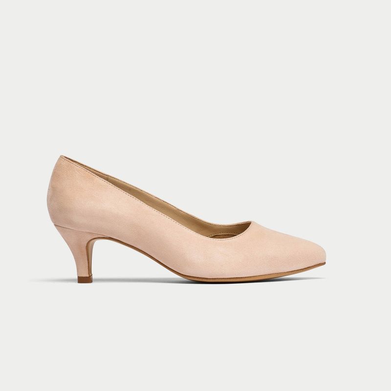 Ava - Soft Pink Suede Pumps
