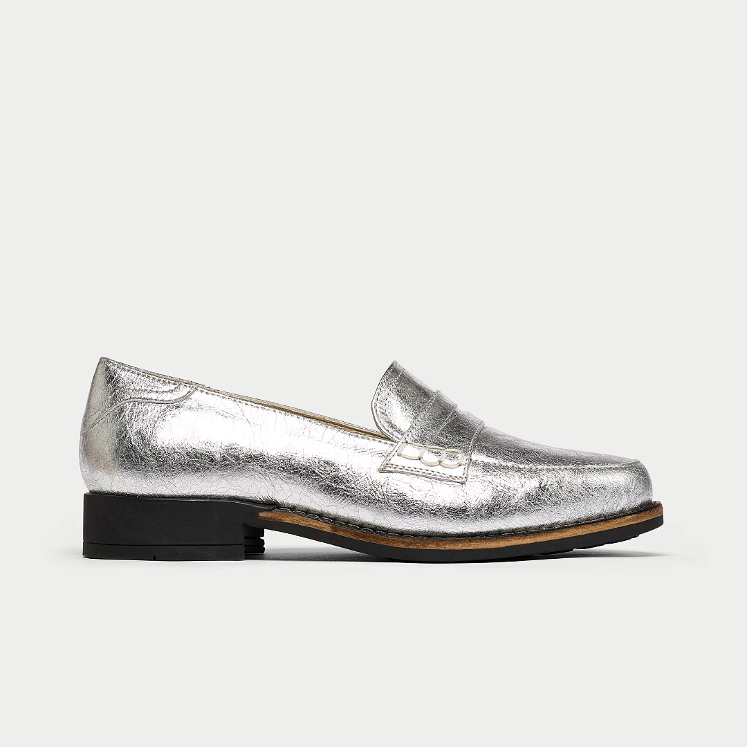 Nadia - Silver Leather