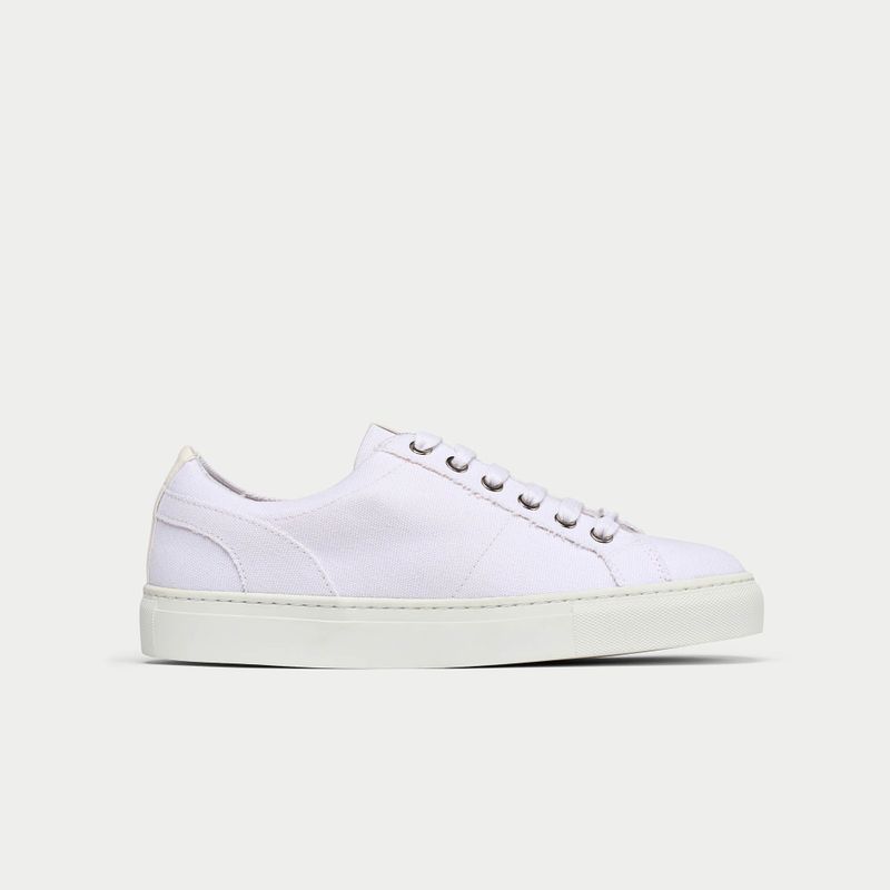 Luna Vegan - White Wide Fit Trainers
