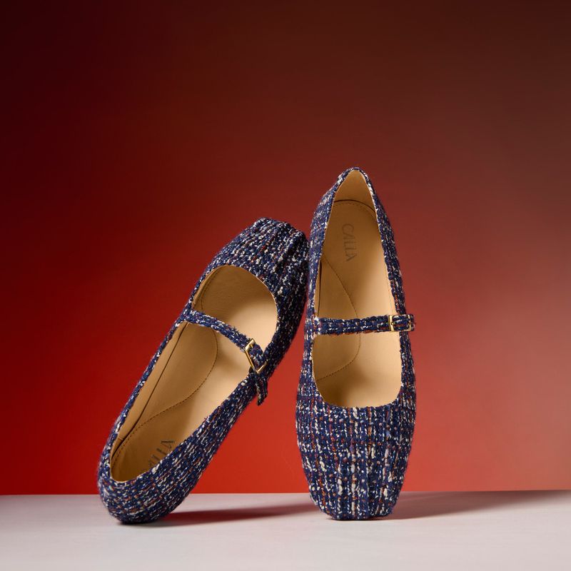 Rosemary - Tweed Ballerinas - UK 4 / EU 37