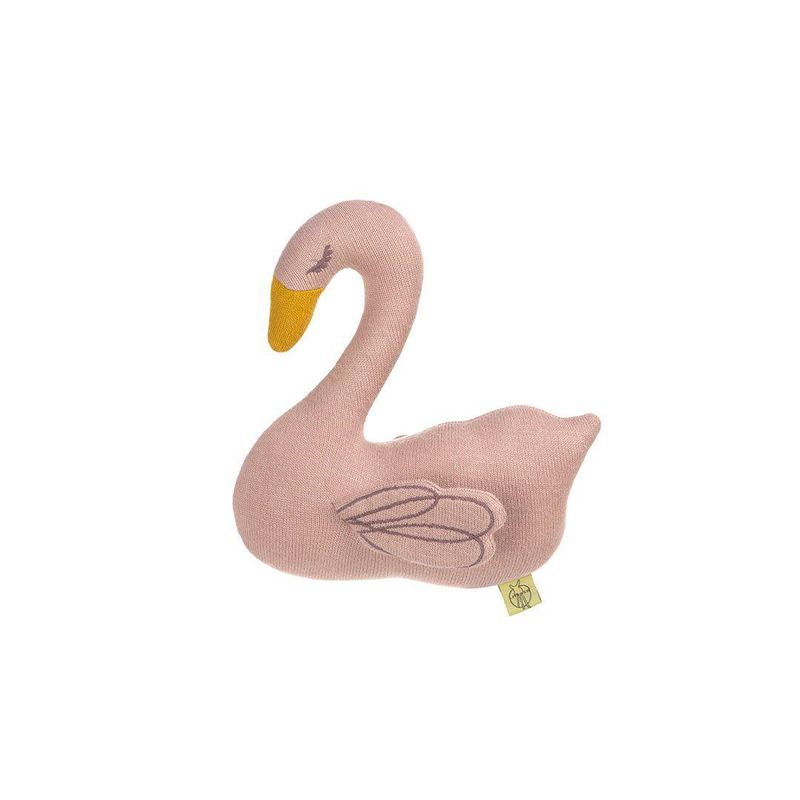 Lassig Knitted Toy with Rattle/Crackle - Little Water Swan