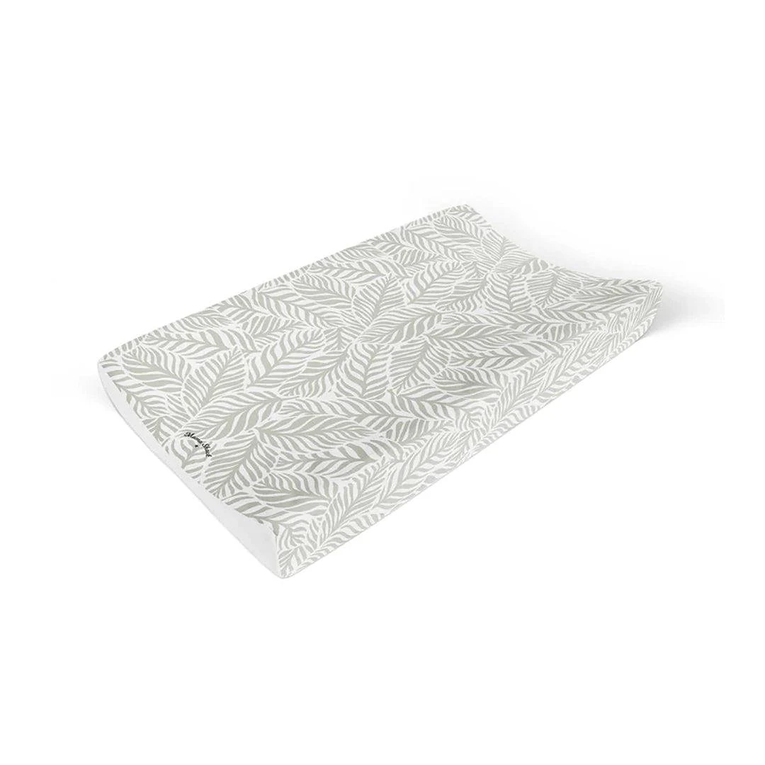 Mama Shack Anti Roll Changing Mat - Linear Leaf / Sage
