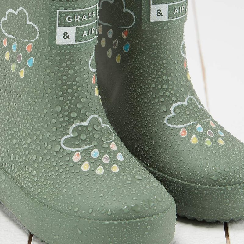 Grass & Air Colour-Revealing Wellies - Khaki Green - Khaki Green / 7 UK