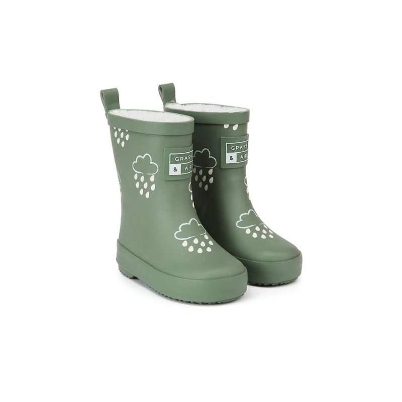 Grass & Air Colour-Revealing Wellies - Khaki Green - Khaki Green / 7 UK