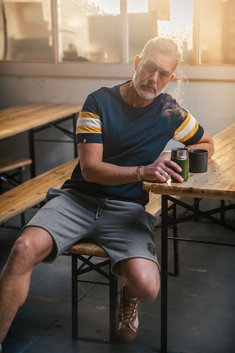 Track Cut-Off Shorts Grey Marl - XL