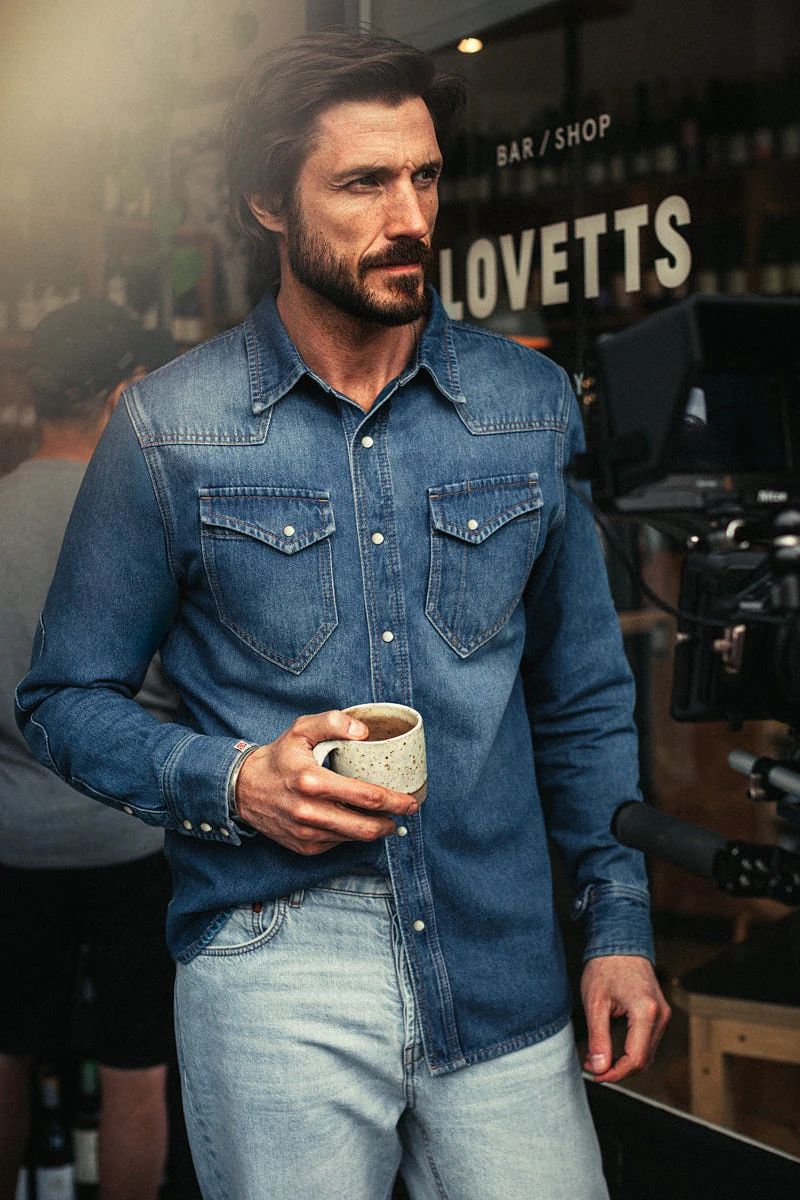 McQueen Randall Denim Shirt Blue - XL