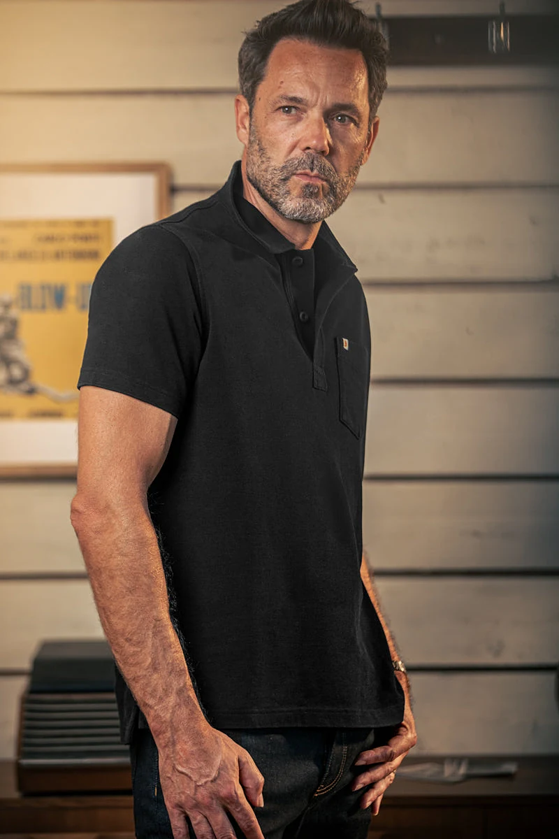 Kennedy Pique Polo Black - XL