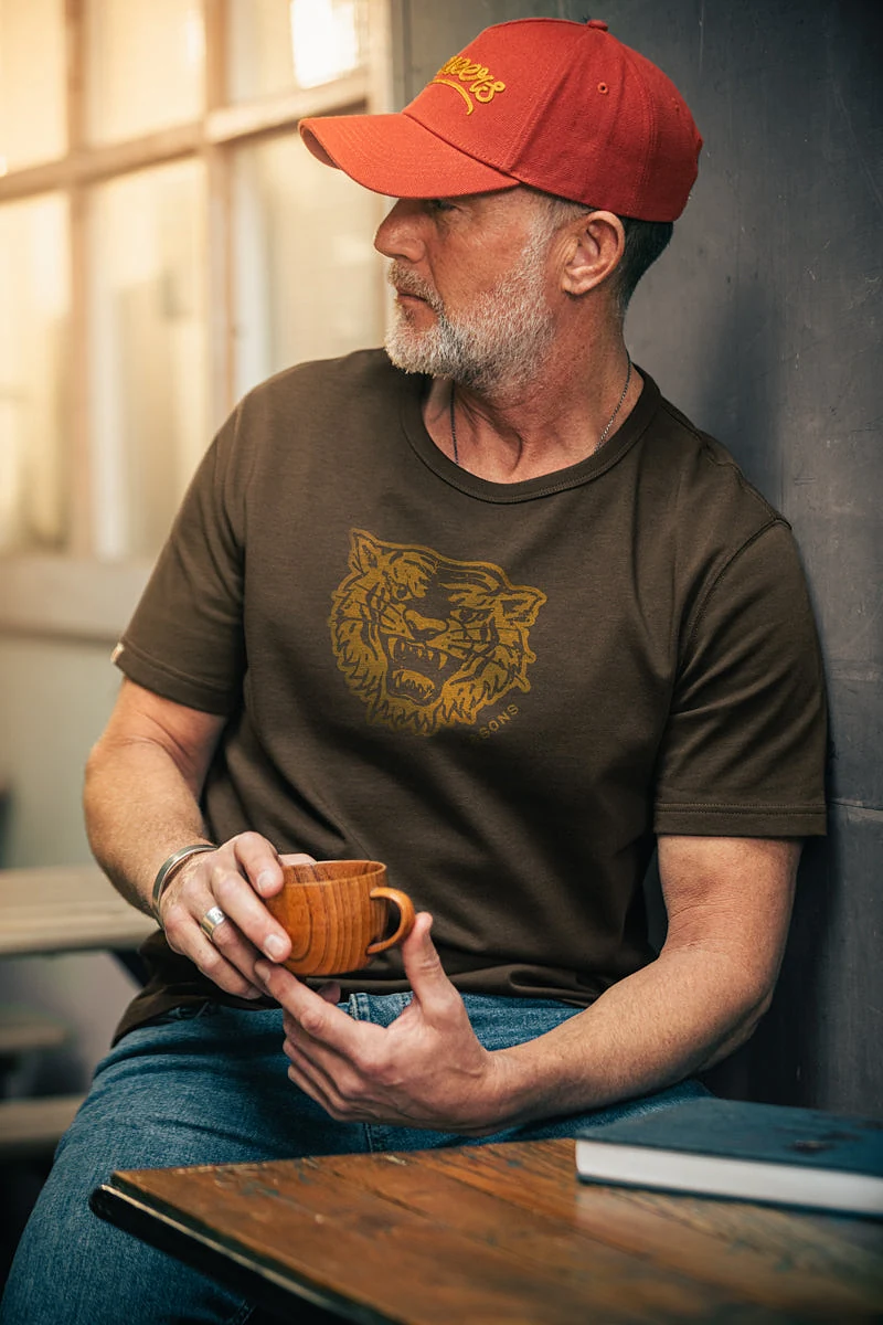 Tiger Strike T-Shirt Dark Brown - L