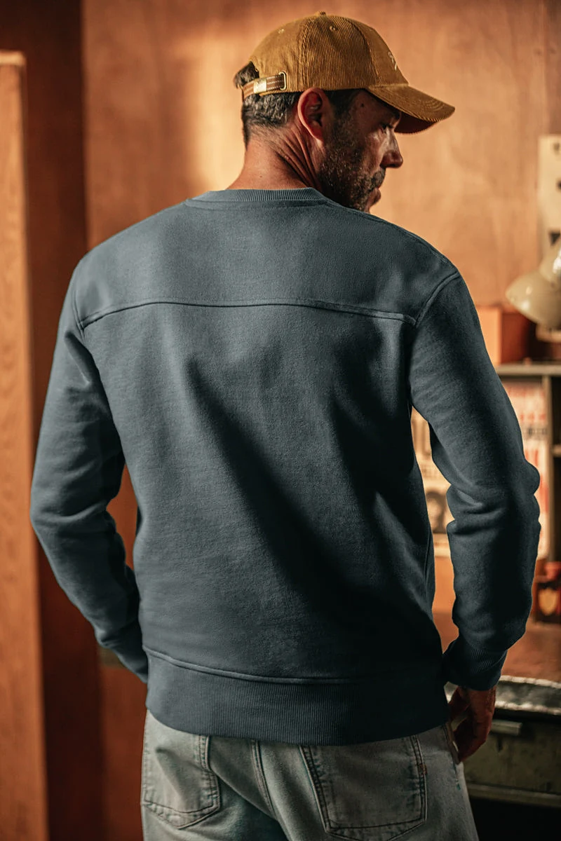 Atlantic Anderson Cross Neck Sweatshirt Storm Blue - L
