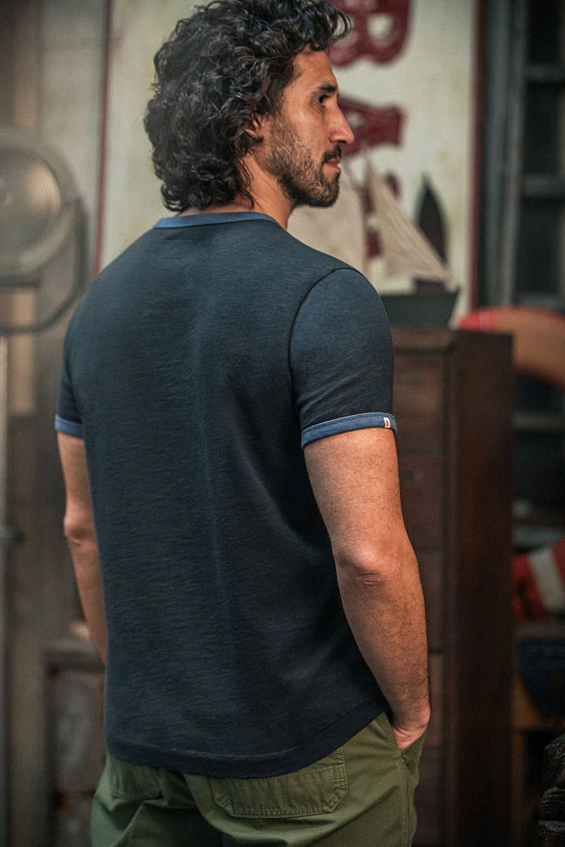 Ringer T-Shirt Navy - XL