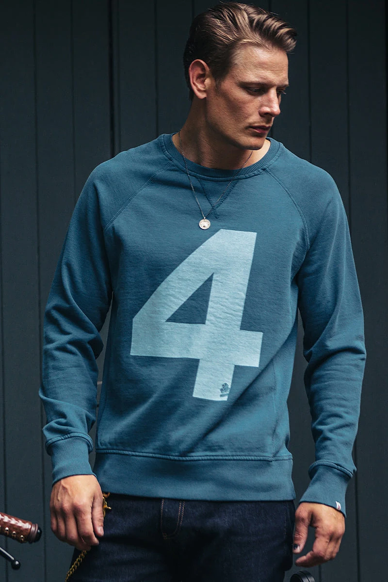 LUCKY No.4 Indigo Sweatshirt
