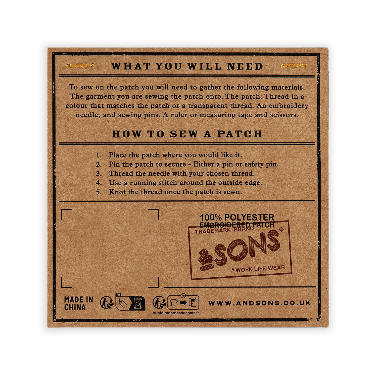 &SONS Pioneer Trucker Patch