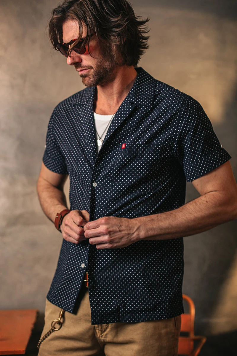 &SONS Mason Club Shirt Navy
