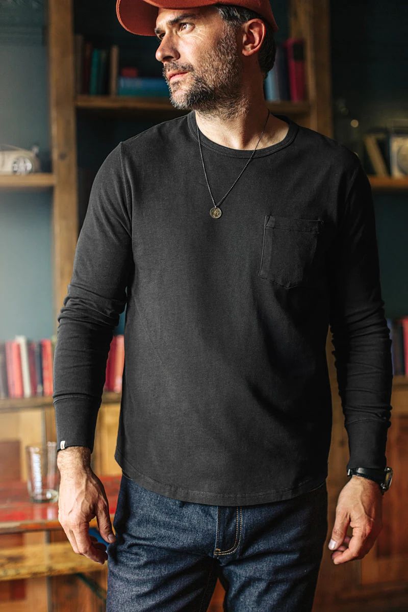 &SONS Boxer Pocket Long Sleeve T-Shirt Noir Pirate