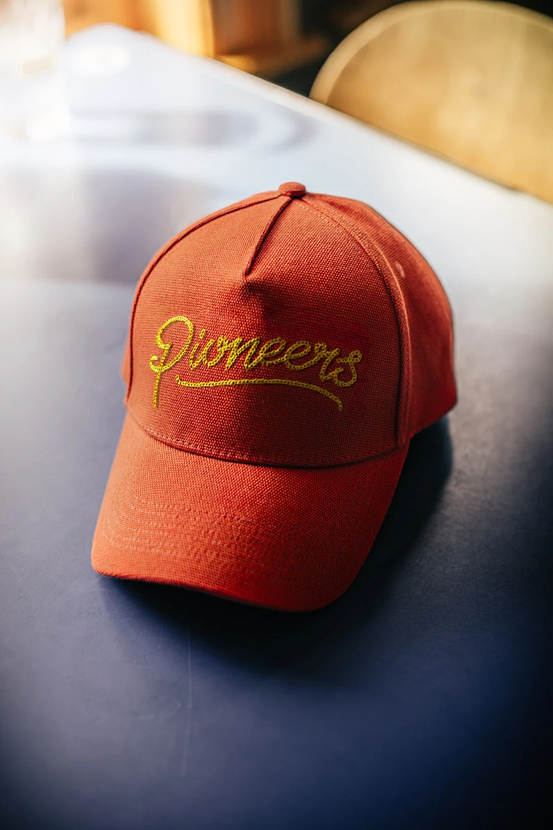 Pioneer Embroidered Cap Vintage Red