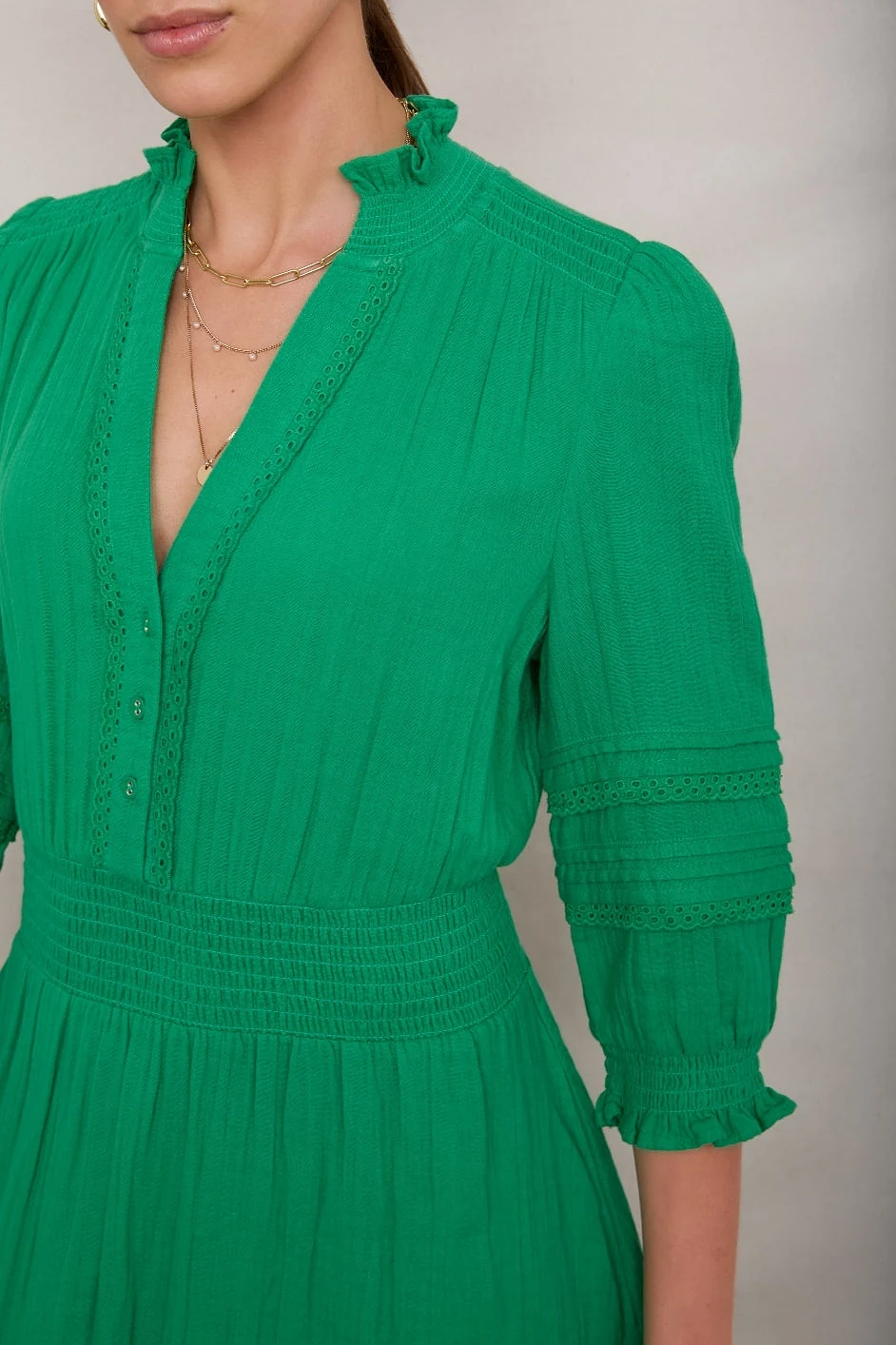 Alina Dress - Jade Green - 1R