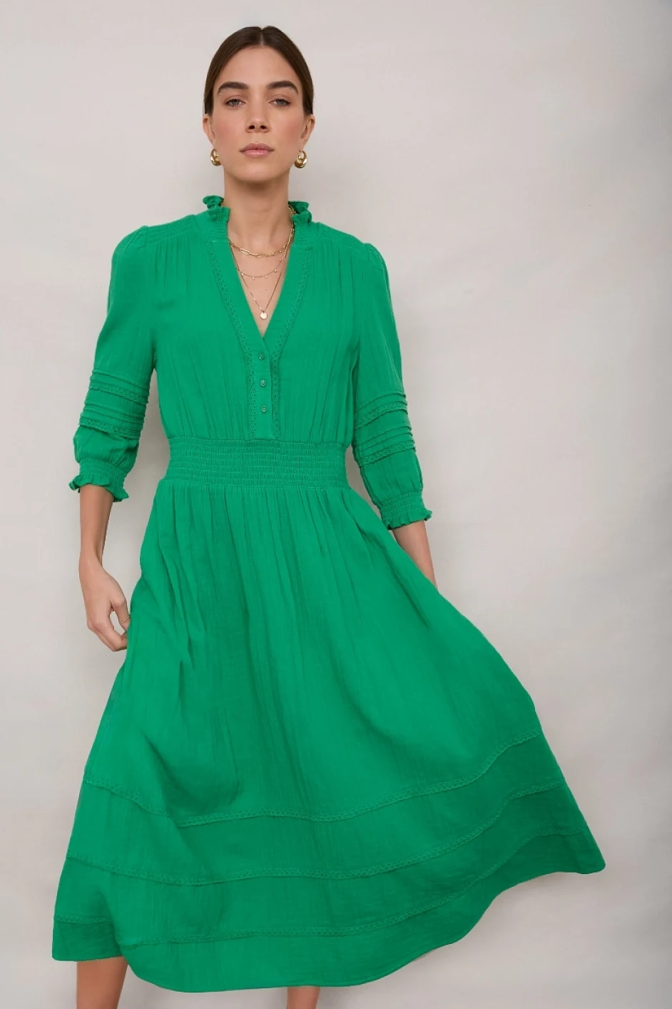Alina Dress - Jade Green - 1R