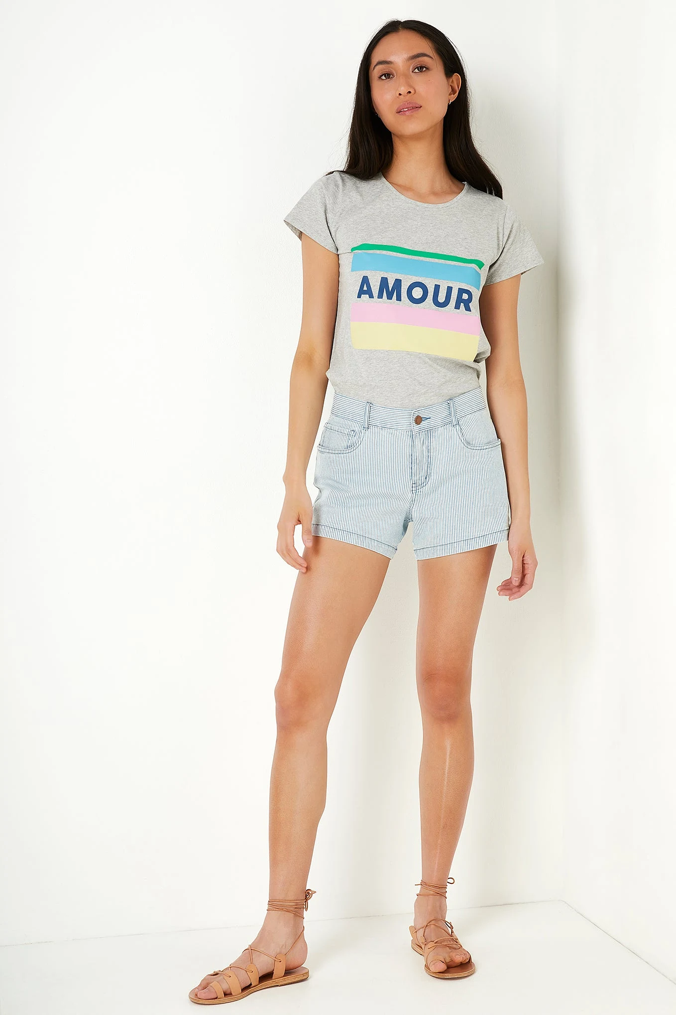 Colette Ticking Stripe Short - Stripe