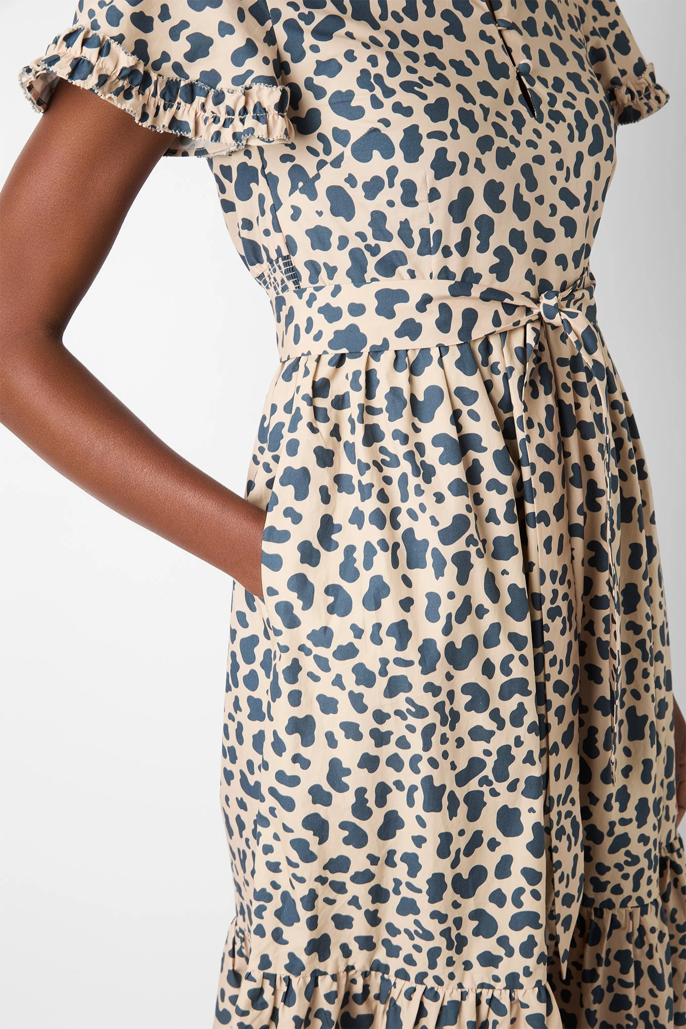 Layla Mono Modern Leopard Dress - Multi Neutral