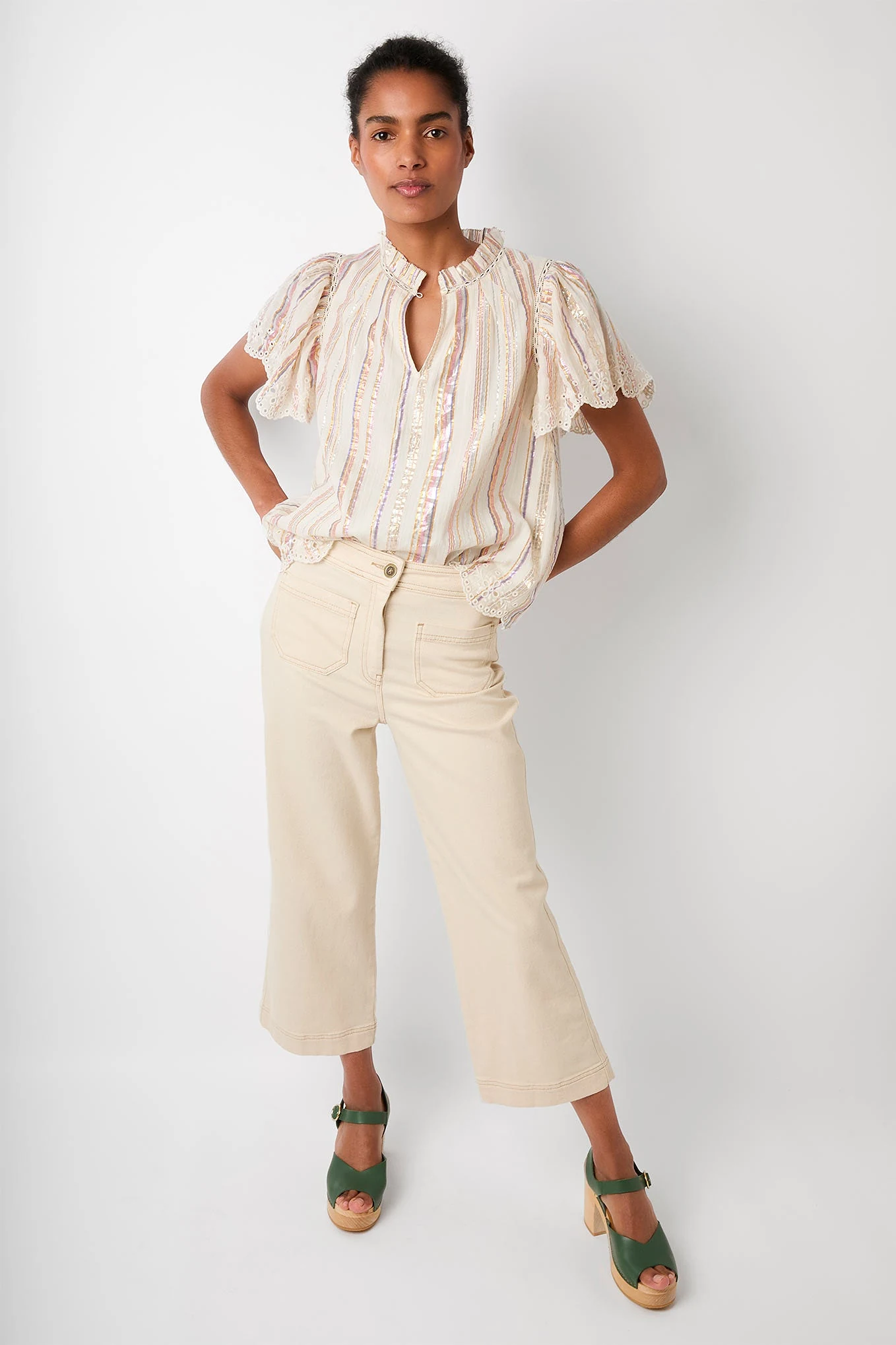Chantelle Stripe Shimmer Blouse - Multi