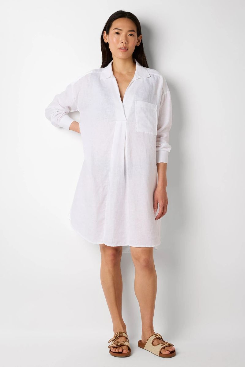 DB x Wyse Farah Shirt Dress - White