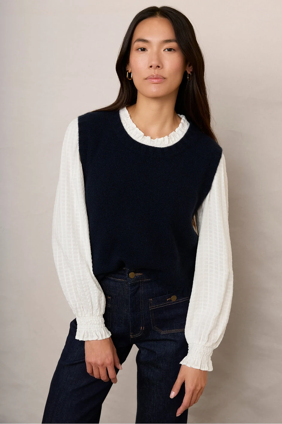 Loretta Cashmere Tank - Midnight