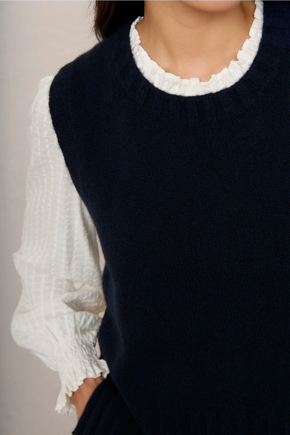 Loretta Cashmere Tank - Midnight