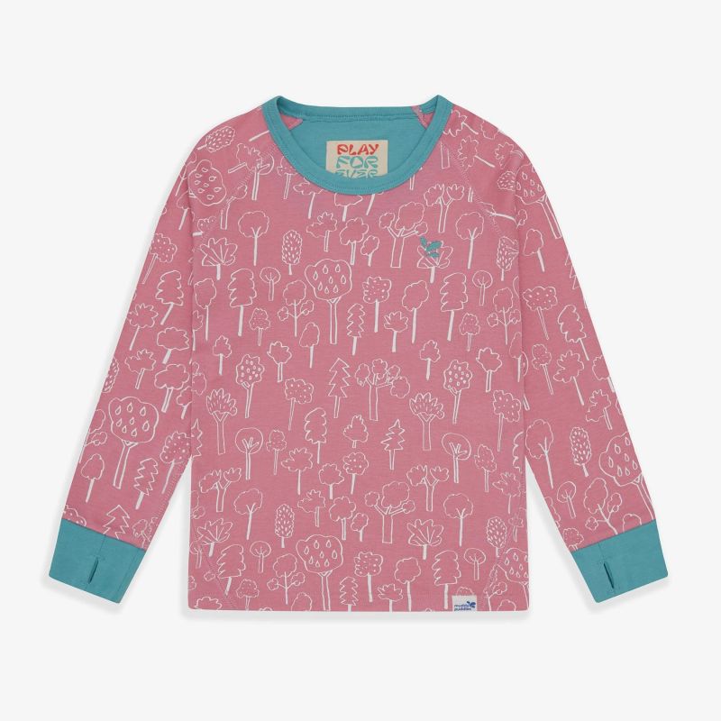 Kids Thermal Top Pink Forest
