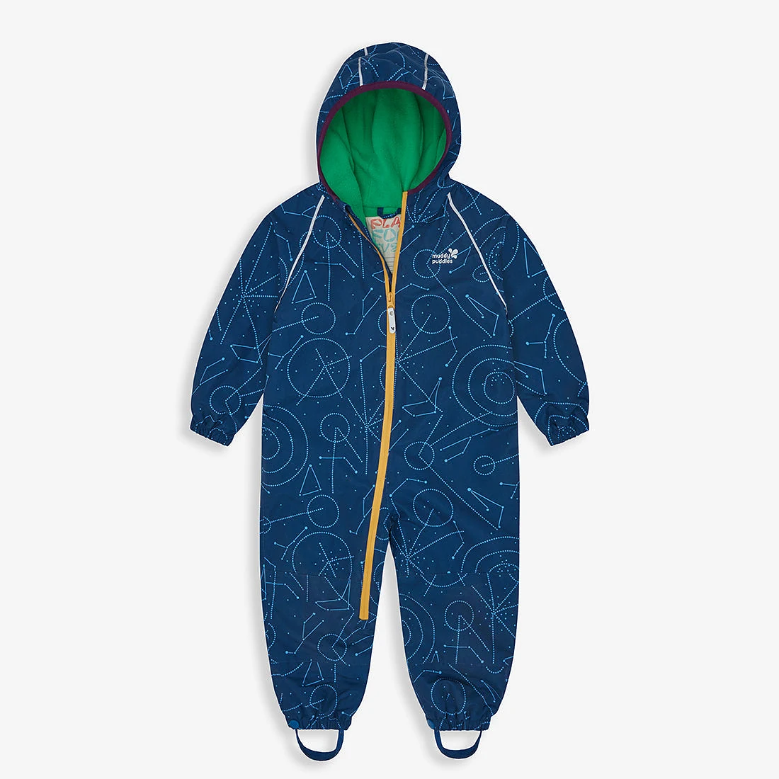 EcoSplash Waterproof Fleece Lined Puddle Suit Navy