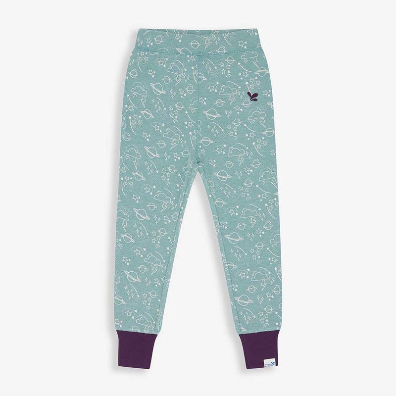 Kids Thermal Leggings Green Sage