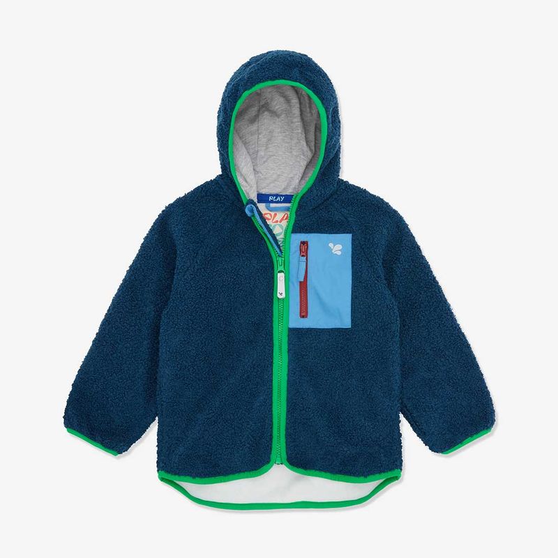 Borg Fleece Jacket Blu Marino