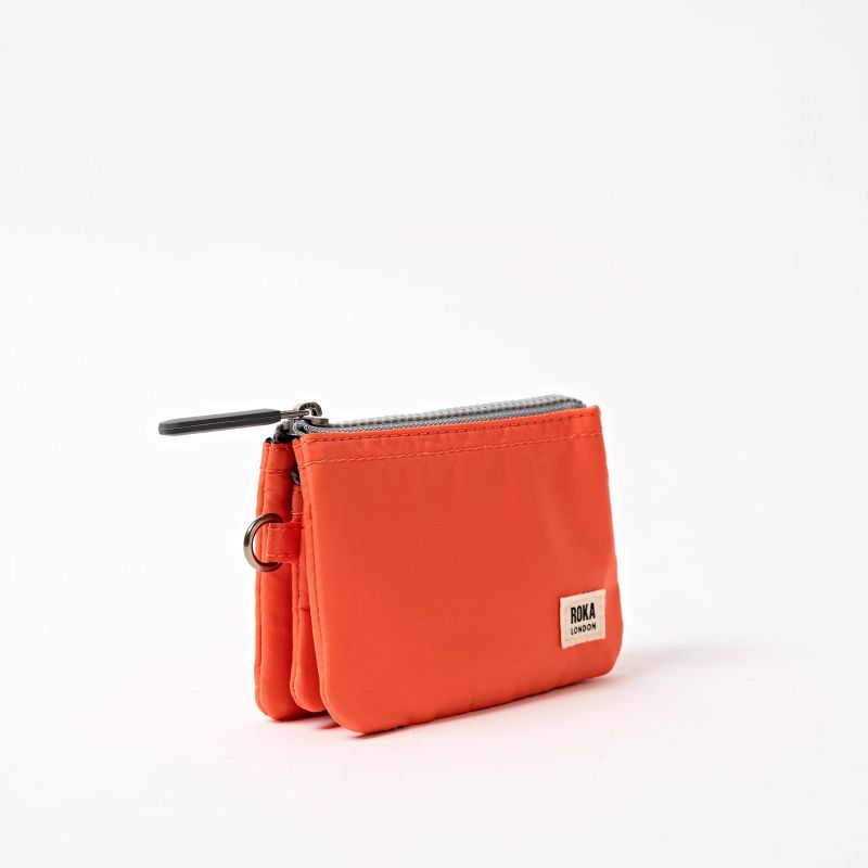 Carnaby Wallet in Tangerine Recycled Nylon Ripstop