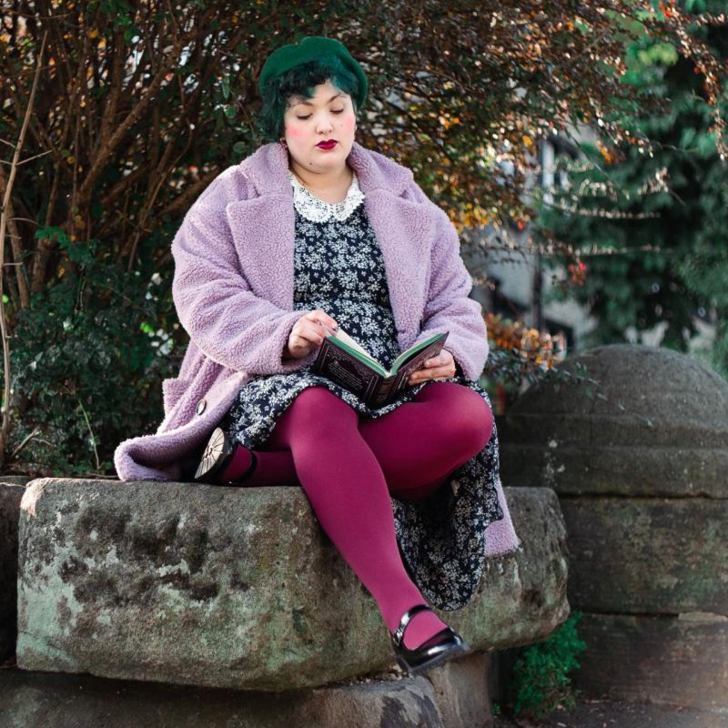 80 Denier Opaque Tights - Burgundy
