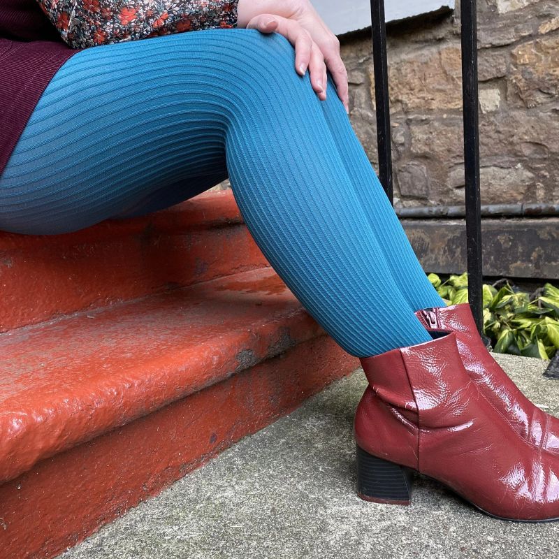 Ribbed Tights - Blueberry Muffin