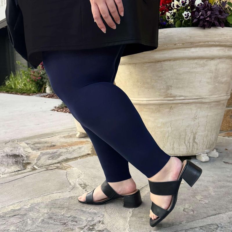 80 Denier Footless Tights - Navy