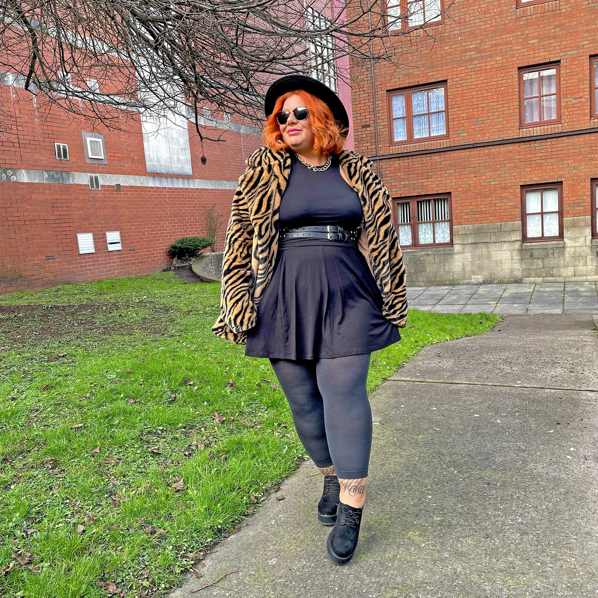 Merino Wool Footless Tights - Storm Cloud