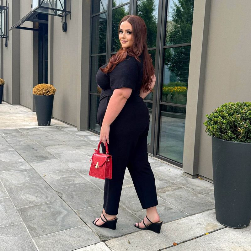 Ottoman Wrap Jumpsuit - Black