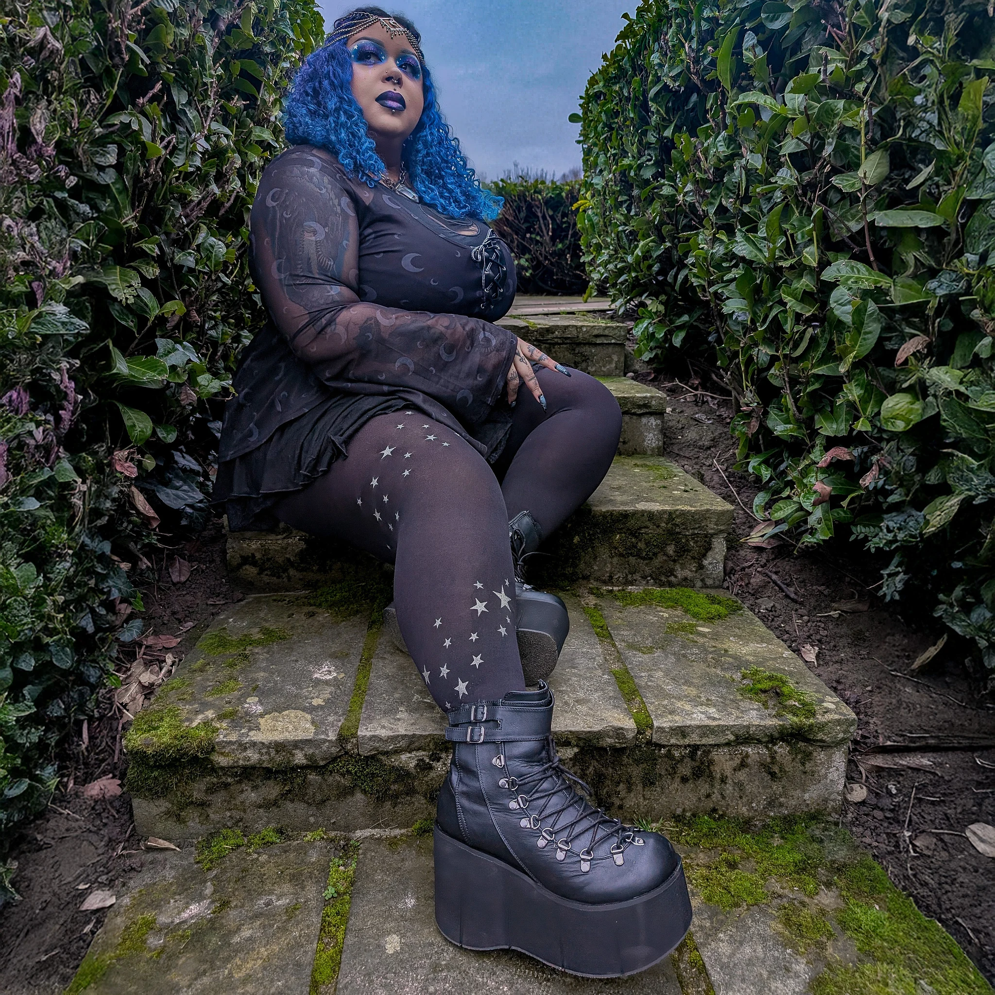 80 Denier Opaque Tights - Star Leg Wrap