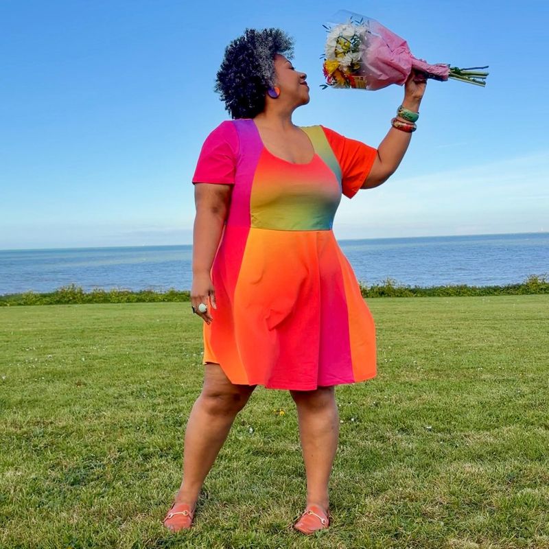 Vanessa Mini A-Line Dress - Rainbow