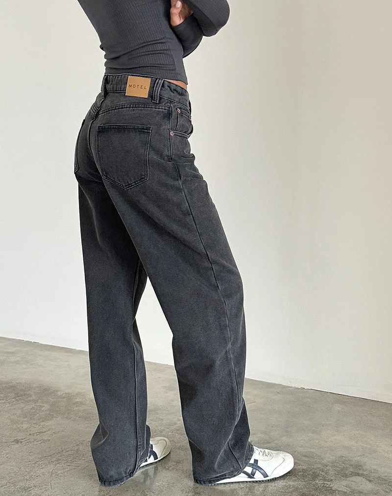 Parallel Jean in Black Wash