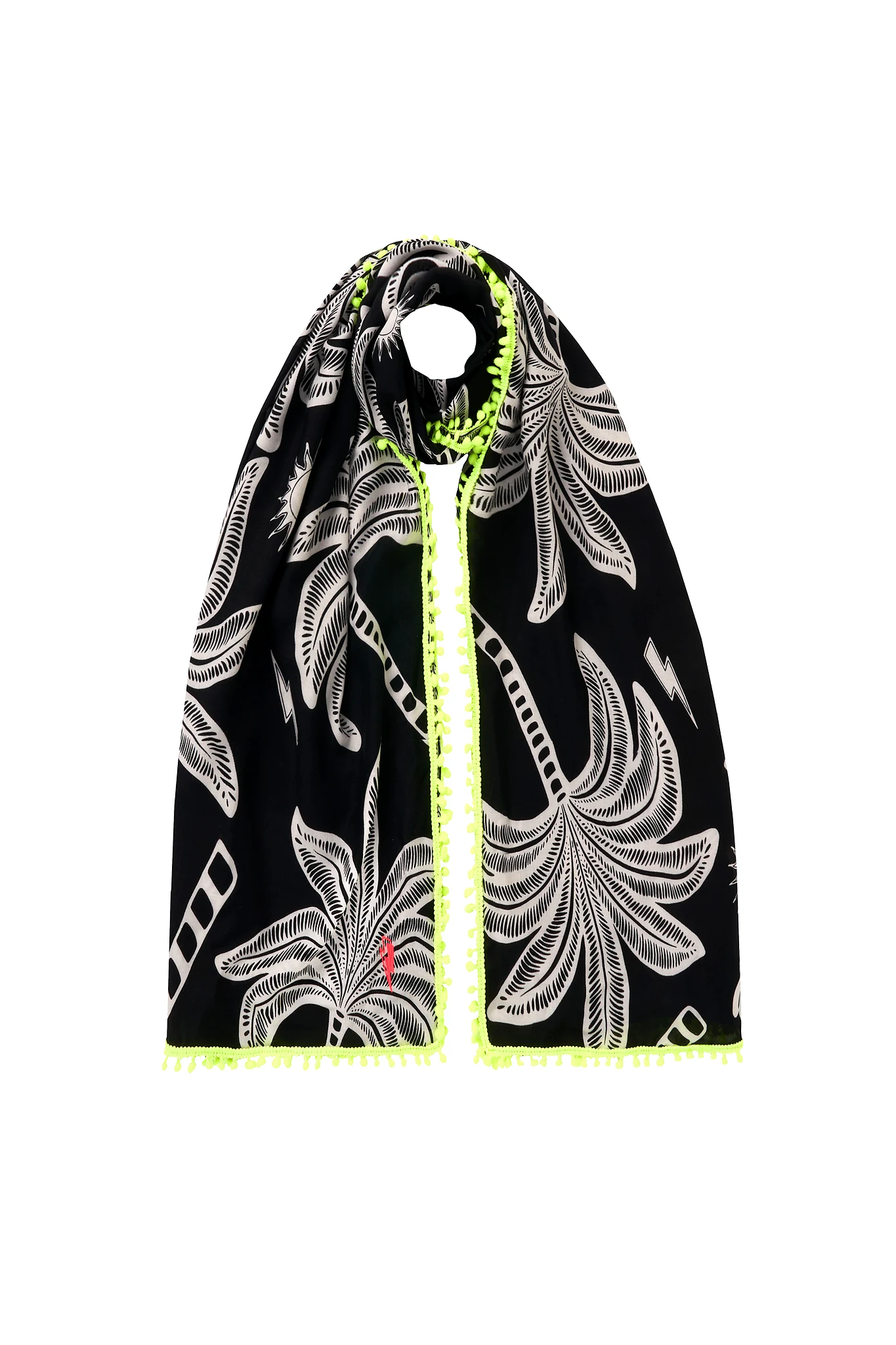 Black Palm Spring Charity Super Scarf